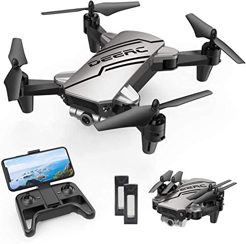 DEERC Mini drone D20 pour enfants avec caméra FPV HD 720p, quart rotor pliable pour garçons et filles avec maintien d'altitude, mode sans tête, démarrage à une touche, flips 3D, 2 piles modulaires Fiche Technique et Prix au Maroc