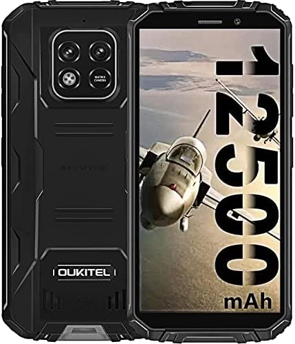OUKITEL WP18 Telephone Portable Incassable,Grande Batterie 12500mAh IP68 Smartphone 2022 Antichoc Étanche,Telephone Pas Cher 5,93 Pouces,4Go+32Go Android 11 Dual SIM 4G Téléphone/Face ID/GPS/OTG-Noir Fiche Technique et Prix au Maroc