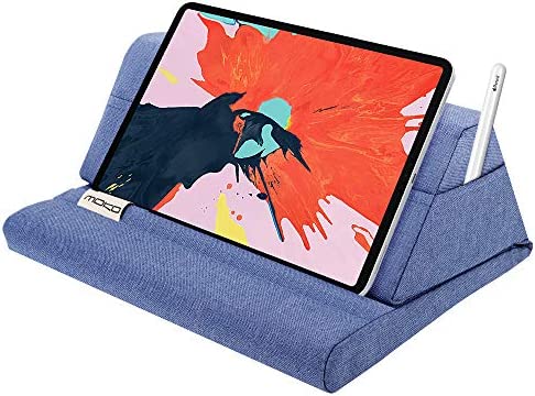 MoKo Coussin de Support de Tablette Compatible avec iPad 10.2 10th/2022, iPad Pro 11/12.9 2022, iPad Air 5 10.9"/Air 4/3/2/1, iPad Mini 6/5/4/3/2/1, iPad Pro 11 2020/10.5/9.7, Galaxy Tab - Jean Bleu Fiche Technique et Prix au Maroc