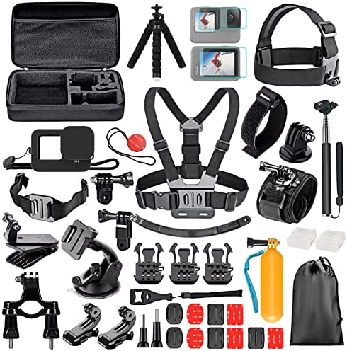 JOYBOY Kit d'Accessoires pour Caméra Sport, 54-en-1Accessoires pour caméras d'action, Kit D'Accessoires pour Caméras d'action, Support de Caméra d'action, pour Tir Sportif Plein Air à Grande Vitesse Fiche Technique et Prix au Maroc