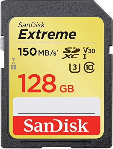 SanDisk Extreme 128 Go Carte mémoire SDXC jusqu'à 150 Mo/s, Classe 10, U3, V30 Fiche Technique et Prix au Maroc