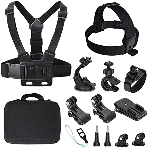 UNIDEAL Kit Accessoires Camera Sport 14 en 1, Sangles de Caméra d'action, Fixation Bandeau, Dragonne, Mallette de Transport , pour GoPro 9/8/7/6/5, DJI, Xiaomi YI, SJCAM, Campark, Victure, Crosstour Fiche Technique et Prix au Maroc