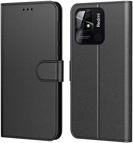 Tenphone Coque pour Xiaomi Redmi 10C, Coque Redmi 10C, Etui Protection Housse Premium en Cuir PU, Pochette Flip Case Compatible avec Xiaomi Redmi 10C, Book (Noir) Fiche Technique et Prix au Maroc