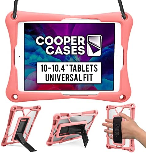 Cooper Trooper Coque Tablette 10, 10.1, 10.2, 10.4 Pouces - Étui Robuste Universel - Sac de Transport pour Enfants, Sac de Protection Anti-Chocs, dragonne (Rosa) Fiche Technique et Prix au Maroc