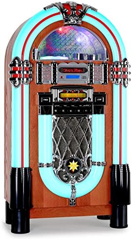 AUNA Graceland XXL II Jukebox Style années 50 (Port USB, Lecteur de Carte SD, entrée AUX, Sortie RCA, Radio FM/AM, Lecteur CD Compatible mp3, éclairage LED) Fiche Technique et Prix au Maroc