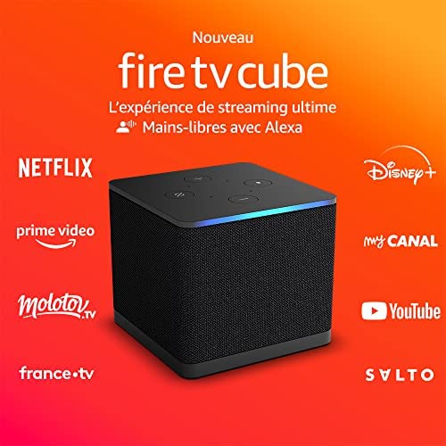 Nouveau Fire TV Cube | Lecteur multimédia en streaming | Mains-libres avec Alexa | Wi-Fi 6E | 4K Ultra HD Fiche Technique et Prix au Maroc