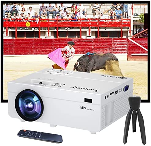 Mini projecteur, projecteur portable Full HD 1080p, 10000 lumens, projecteur de cinéma maison, compatible avec ordinateur portable, TV Stick, HDMI, VGA, USB, AV, iPhone, Smartphone Fiche Technique et Prix au Maroc