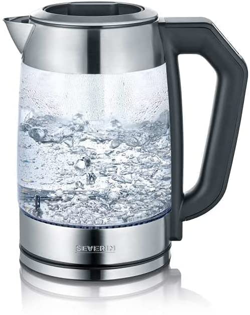 SEVERIN Bouilloire Eau et Thé en Verre, 1,7L, 2 200W, Température Réglable, Affichage LCD, Fonction de Maintien au Chaud, WK 3477 Fiche Technique et Prix au Maroc