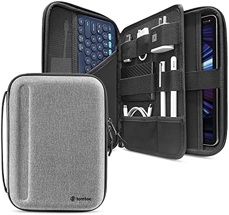 tomtoc Housse de Protection pour iPad Pro 11 Pouces M2&M1 (4/3/2/1 Gen) 2022-2018, 10,9" iPad Air 5/4 Gen 2022-2020, 10,9"/10,2" iPad 10/9, Convient au Clavier Logitech K380, Power Adapter Fiche Technique et Prix au Maroc