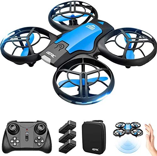 4DRC V8 Mini Drone Enfant, Drone Jouet Télécommandé, 27 Mins Autonomie avec 3 Batteries, Mode sans Tête, Maintien de l'altitude, Facile à utiliser, Parfait pour Enfants et Débutants, Bleu Fiche Technique et Prix au Maroc