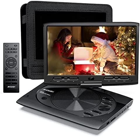 MYDASH Lecteur DVD Portable 12,5 pour Voiture et Enfants, 2021 Nouveau Lecteur CD Portable avec écran pivotant de 10,1 Pouces, Fente pour Carte SD et Port USB,Noir Fiche Technique et Prix au Maroc