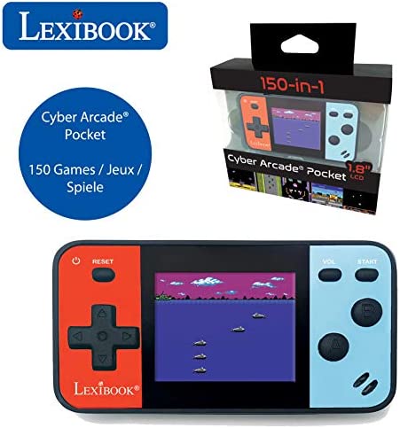 Lexibook Console de Jeux Portable Cyber Arcade Pocket 150 Jeux, écran LCD Couleur 1,8 Pouces (4,5cm), Jeux Video Enfant ado, Bleu/Rouge, JL1895 Fiche Technique et Prix au Maroc
