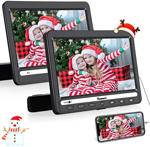 NAVISKAUTO Lecteur DVD Portable Voiture supporte HDMI Input,10.1" Double écrans d'appuie-tête de 5 Heures, 1080P Lecteur DVD Portable Prise en Charge USB/SD,MP4/MKV(Un Lecteur DVD Un Moniteur) Fiche Technique et Prix au Maroc