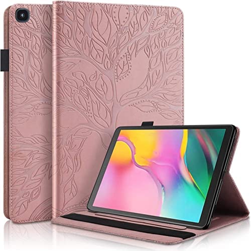AsWant Coque Samsung Tab A 10.1 Pouces 2019 Housse Arbre en Relief Etui Cuir PU Portefeuille Flip Support Coque Tablette avec Porte-Stylo pour Samsung Galaxy Tab A 2019 10.1" SM-T510/SM-T515 Or Rose Fiche Technique et Prix au Maroc