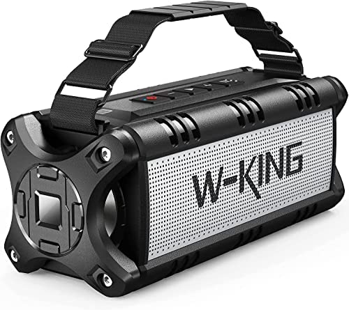 W-KING Enceinte Bluetooth Puissante, 50W (70W Max) Enceinte Bluetooth avec Stéréo HD et Basses Riches, Enceinte Bluetooth Portable de IPX6 et 24H d'Autonomie avec Betterie Externe, NFC/AUX/MicroSD Fiche Technique et Prix au Maroc