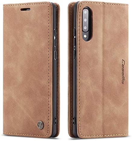 Ququcheng123 Coque Compatible avec Samsung Galaxy A30S/A50S/A50,Etui en Cuir Flip Housse Portefeuille avec Magnetique Case Bumper Coque-Brun Fiche Technique et Prix au Maroc