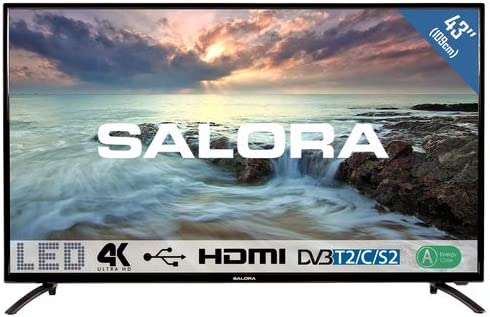 Salora 43UHL2800-4K Ultra HD TV - 43" Pouches - Connexion USB - Noir Fiche Technique et Prix au Maroc