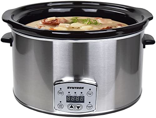 Syntrox Germany Cook numérique en acier inoxydable avec minuterie et fonction maintien au chaud 8 l Fiche Technique et Prix au Maroc