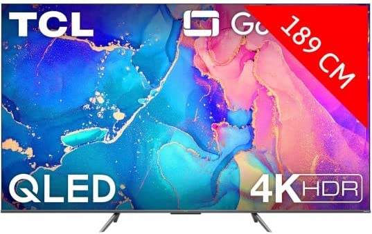 TCL TV QLED 4K 189 cm TV 4K QLED 75QLED760 Google TV Fiche Technique et Prix au Maroc