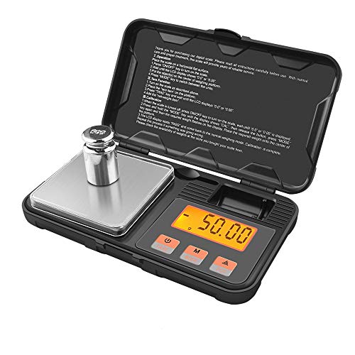 GPISEN Balance numérique de précision, portable balance de bijouterie, avec écran LCD, avec 50 g de poids d'étalonnage, fonction de tare, pour cuisson, drogue, café 200 g x 0,01 g Fiche Technique et Prix au Maroc