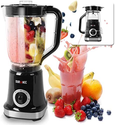 Duronic BL5 Blender / Mixeur électrique de 500W en inox | Carafe de 1,8L graduée sans BPA | Lames détachables | Rangement simplifié | Idéal pour smoothies, milkshakes, cocktails, sauces, glace pilée Fiche Technique et Prix au Maroc