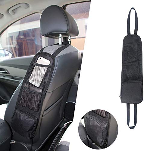 URAQT Organisateur Latéral de Siège, Sac de Rangement de Voiture, Support de Téléphone de Siège de Voiture de Poche en Filet pour Tous les Sièges d'auto de Passager Avant pour Voitures, Camions Fiche Technique et Prix au Maroc