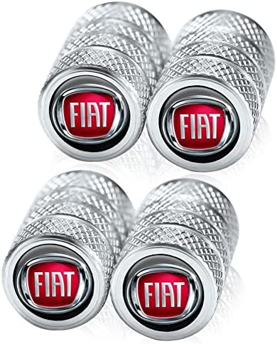 4PCS Capuchon de Valve de Voiture en métal pour Fiat 500 500C 500L 500X Bravo Doblo Ducato Fiorino Punto, Accessoires de Bouchons de Tige de Valve de Pneu en Alliage d'aluminium, Argent Fiche Technique et Prix au Maroc
