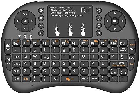 Rii Mini i8+ V2 sans fil + câble Rii OTG F1 – Mini clavier rétro-éclairé avec souris tactile et bouton ON/OFF pour Amazon Fire TV, Smart TV, TV Box, Mini PC, Playstation, Xbox, ordinateur Fiche Technique et Prix au Maroc