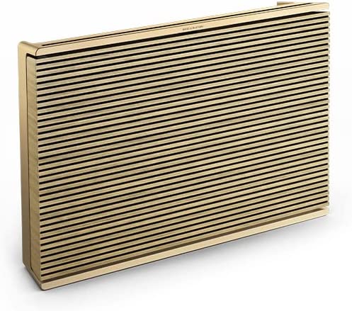 Bang & Olufsen Beosound Level - Enceinte Portable WiFi et Bluetooth (jusqu'à 16 Heures d’autonomie), Enceinte Durable Certifié Cradle to Cradle - Gold Tone/Wood Fiche Technique et Prix au Maroc