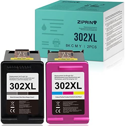 ZIPRINT Compatible HP 302XL HP 302 XL Cartouche d'imprimante 2 Multipack pour HP Deskjet 1110 Deskjet 2130 3630 3636 3639 Officejet 3830 3833 officejet 4520 4525 4650 4652 4655 5230 HP Envy 4520 4525 Fiche Technique et Prix au Maroc