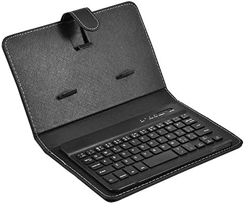 Clavier Bluetooth sans fil universel avec étui de protection, clavier portable et support avec étui en cuir PU 2-en-1 pour les entreprises, adapté aux téléphones Bluetooth de 4,5 à 6,8 pouces(noir) Fiche Technique et Prix au Maroc