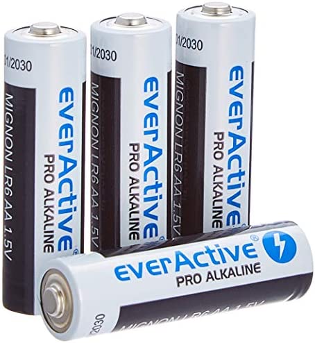 everActive Lot de 4 Piles AA AA Pro Alkaline Mignon LR6 R6 1,5 V Haute Puissance 10 Ans Fiche Technique et Prix au Maroc