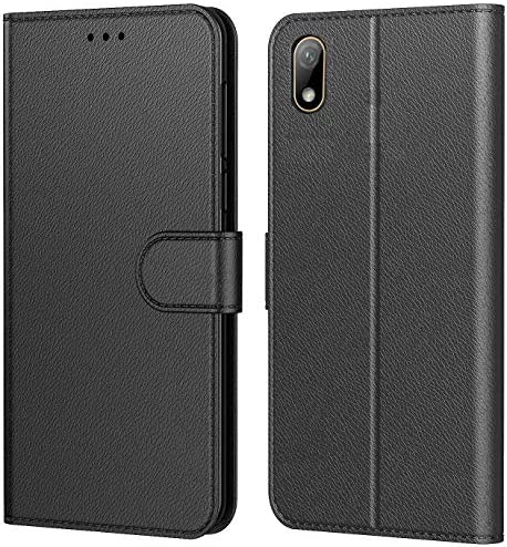 Tenphone Etui Coque pour Huawei Y5 2019, Protection Housse en Cuir Portefeuille Livre,[Emplacements Cartes],[Fonction Support],[Languette Magnétique] pour (Y5 2019 (5,7 Pouces), Noir) Fiche Technique et Prix au Maroc