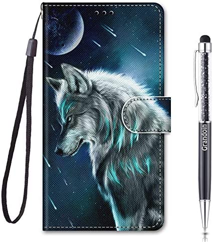 Grandoin Coque pour Xiaomi Redmi Note 10 5G, Mode Créatif Effet Bookstyle Désign Étui de Protection Housse en PU Cuir avec TPU Silicone Souple Phone Case pour Xiaomi Redmi Note 10 5G (Loup) Fiche Technique et Prix au Maroc