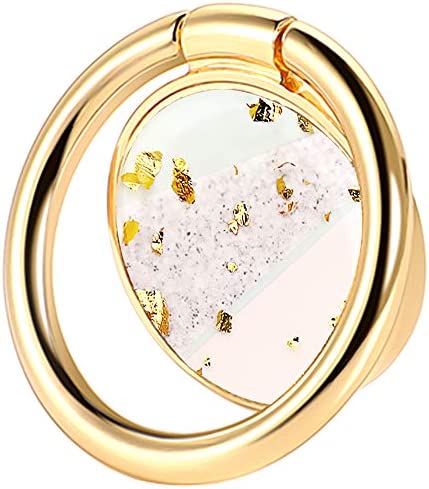 RXKEJI Anneau Support Téléphone Portable Rotation à 360 Degrés Métal Paillettes Support Universel Compatible avec Tout Smartphones - Blanc Fiche Technique et Prix au Maroc