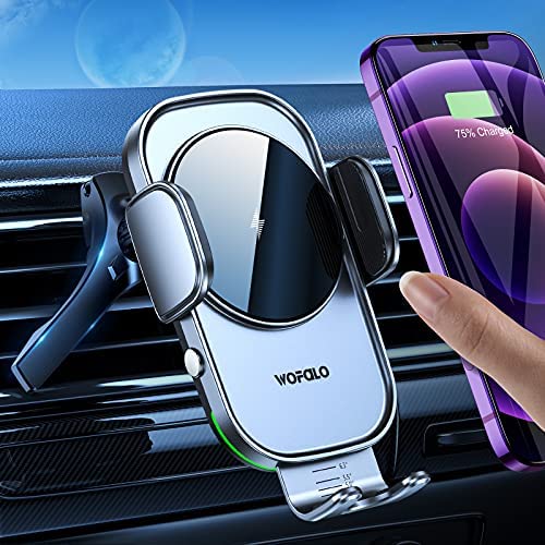 WOFALO 15W Qi support telephone voiture induction【Le support triangulaire ​est plus stable】Chargeur Sans Fil Voiture support portable Pour iPhone 13/12 pro Samsung S10/S20 Huawei Tous Les Appareils Qi Fiche Technique et Prix au Maroc