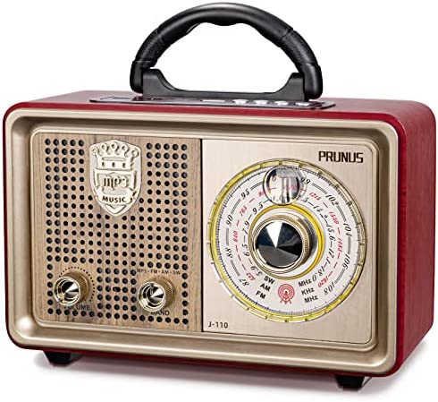 Radio Portable, PRUNUS J-110 Radio Vintage Bluetooth FM/AM/(MW)/SW, Design en Bois Classique Retro Radio Bluetooth, Poste Radio Vintage Prise en Charge de la Carte TF/AUX/USB/Haut-Parleur 5W (Argent) Fiche Technique et Prix au Maroc