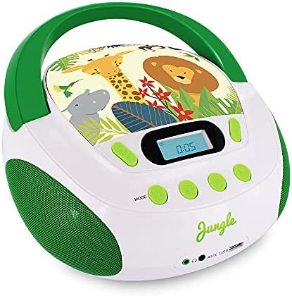 Metronic 477144 Lecteur CD pour enfants Jungle avec port USB/AUX-IN Vert/Blanc Fiche Technique et Prix au Maroc