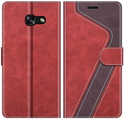 MOBESV Coque pour Samsung Galaxy A5 2017, Housse en Cuir Samsung Galaxy A5 2017, Étui Téléphone Samsung Galaxy A5 2017 Magnétique Etui Housse pour Samsung Galaxy A5 2017, Élégant Rouge Fiche Technique et Prix au Maroc