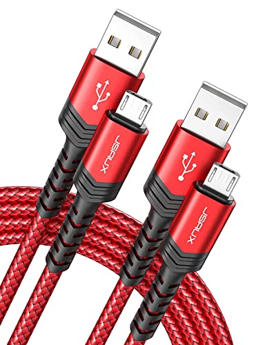 JSAUX Câble Micro USB [1M+2M/Lot de 2] Durable 3A Charge Rapide Câble Micro USB 2.0 Compatible avec téléphones intelligents Android, Samsung, Huawei, HTC, Sony, LG, Kindle, Nokia, PS4 et Plus-Rot Fiche Technique et Prix au Maroc