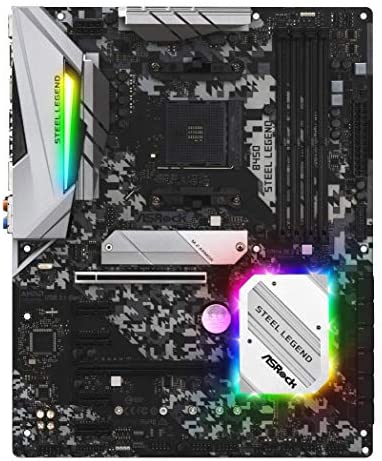 ASRock B450 Steel Legend AMD B450 Emplacement AM4 ATX Noir Fiche Technique et Prix au Maroc