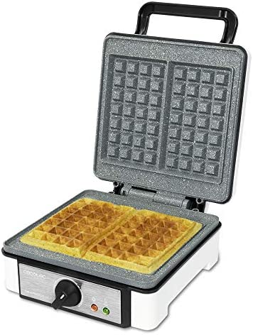 Cecotec Gaufrier Fun Gofrestone Double. Revêtement Antiadhérent RockStone, Thermostat Réglable , Gaufres Grand Format , 1200 W. Fiche Technique et Prix au Maroc