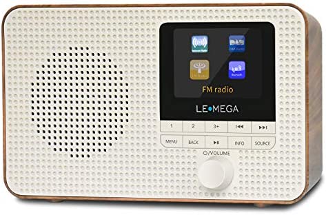 LEMEGA IR1 Radio Internet WiFi Portable, Radio numérique Dab/Dab+/FM, Haut-Parleur Bluetooth, Double réveil, minuterie Sommeil, 60 préréglages, Sortie Casque, écran Couleur – Noyer Finition Fiche Technique et Prix au Maroc