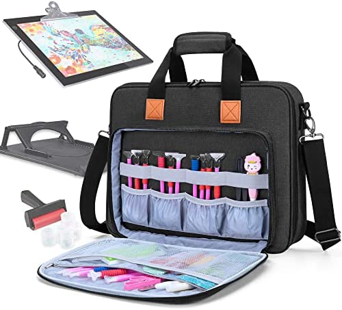 Luxja Sac de Transport pour Tablette Lumineuse A4 et Outils de Peinture de Diamant, Sac de Rangement pour Diamond Painting Accessoires et Tablette Lumineuse (pour Tablette Lumineuse A4), Noir Fiche Technique et Prix au Maroc