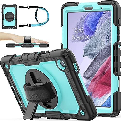 SEYMAC stock Coque pour Samsung Galaxy Tab A7 Lite 8.7'' avec Porte-Crayon Protecteur D'écran [Dragonne Rotative à 360] & Support, Coque Antichoc pour Samsung Tab A7 Lite 2021 SM-T220/T225 (Bleu Ciel) Fiche Technique et Prix au Maroc