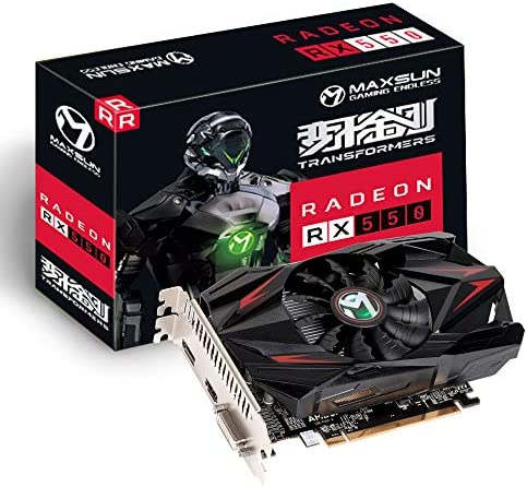 MAXSUN Cartes Graphiques AMD Radeon RX 550 4Go GDDR5 Carte Graphique ITX GPU 128 Bits DirectX 12 PCI Express X16 3.0 DVI-D Dual Link, HDMI, DisplayPort Fiche Technique et Prix au Maroc