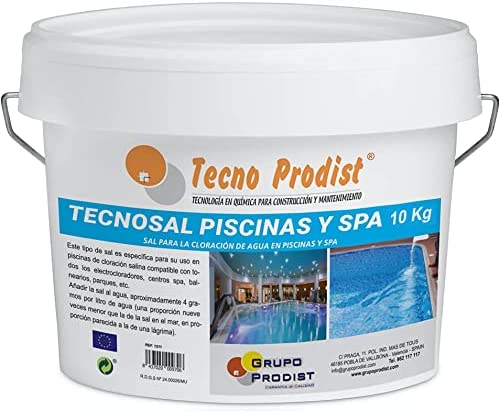 Tecno Prodist TECNOSEL Piscines Sel spécial pour la chloration Saline de piscines, Spa ou Jacuzzis - en Seau de 10 kg Facile à appliquer Fiche Technique et Prix au Maroc