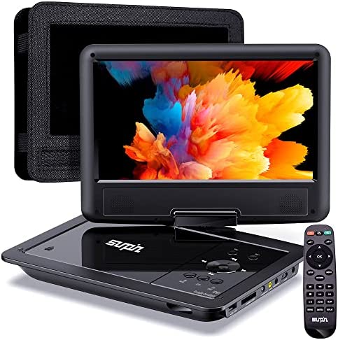 SUNPIN Lecteur DVD Portable de Voiture avec écran pivotant HD 9,5 Pouces, Haut-parleurs stéréo&Double Prise Casque, Soutien Sync TV/USB/SD Card, Support d'appuie-tête de Voiture Fiche Technique et Prix au Maroc