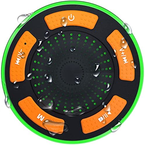 Hadisala Haut-Parleur de Douche Bluetooth, Haut-parleurs étanches IPX7 avec lumières d'ambiance LED, Haut-Parleur sans Fil Portable avec Basses Riches et Son stéréo et Microphone pour fête Fiche Technique et Prix au Maroc