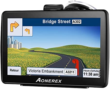 GPS Voiture, Aonerex GPS Poids Lourds 7 Pouce Écran Tactile Capacitif 52 Cartographie Europe UK Mise à Jour Gratuite à Vie avec Avertissement de Trafic Vocal et Rappel de Limite de Vitesse Fiche Technique et Prix au Maroc